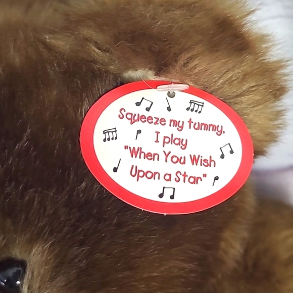 GUND 19" Classic Brown Teddy Bear Red Ribbon & Star Plush Stuffed Animal Toy - Picture 11 of 13